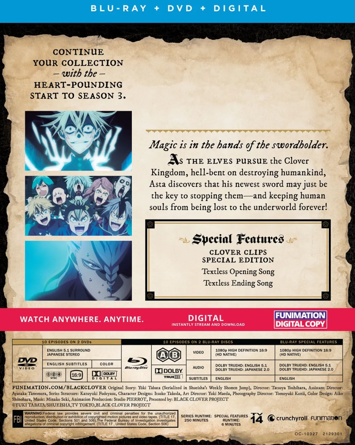 Black Clover - Season 3 Part 1 - Blu-ray + DVD