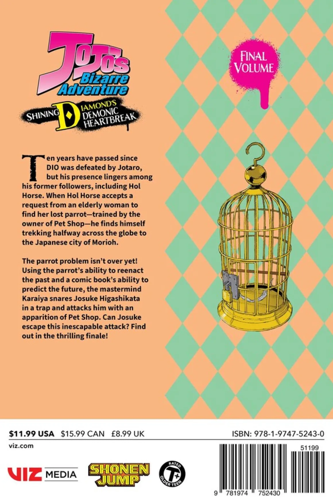 JoJo's Bizarre Adventure: Shining Diamond's Demonic Heartbreak Manga Volume 3