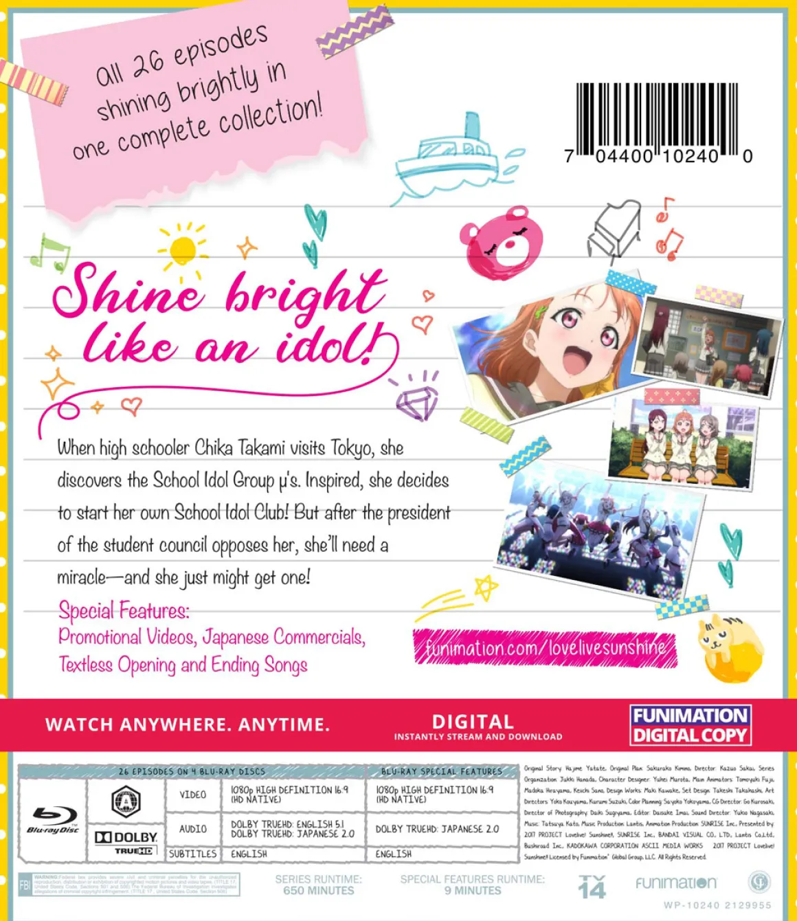 Love Live! Sunshine!! - The Complete Series - Classics - Blu-ray