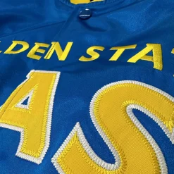 My Hero Academia x Hyperfly x NBA - All Might Golden State Warriors Satin Jacket