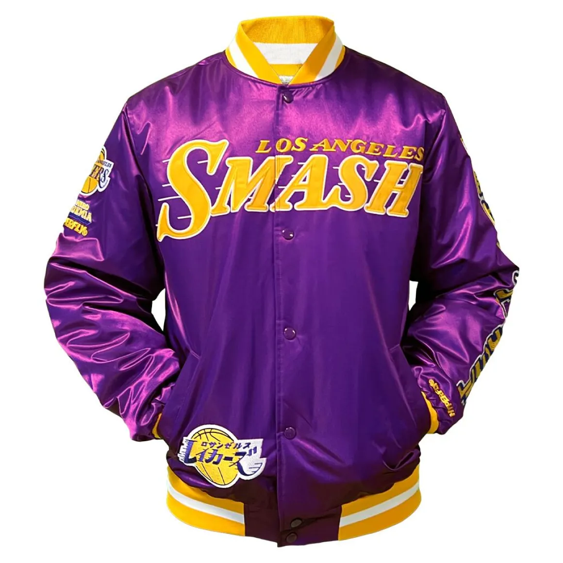 My Hero Academia x Hyperfly x NBA - All Might Los Angeles Satin Jacket