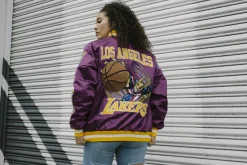 My Hero Academia x Hyperfly x NBA - All Might Los Angeles Satin Jacket