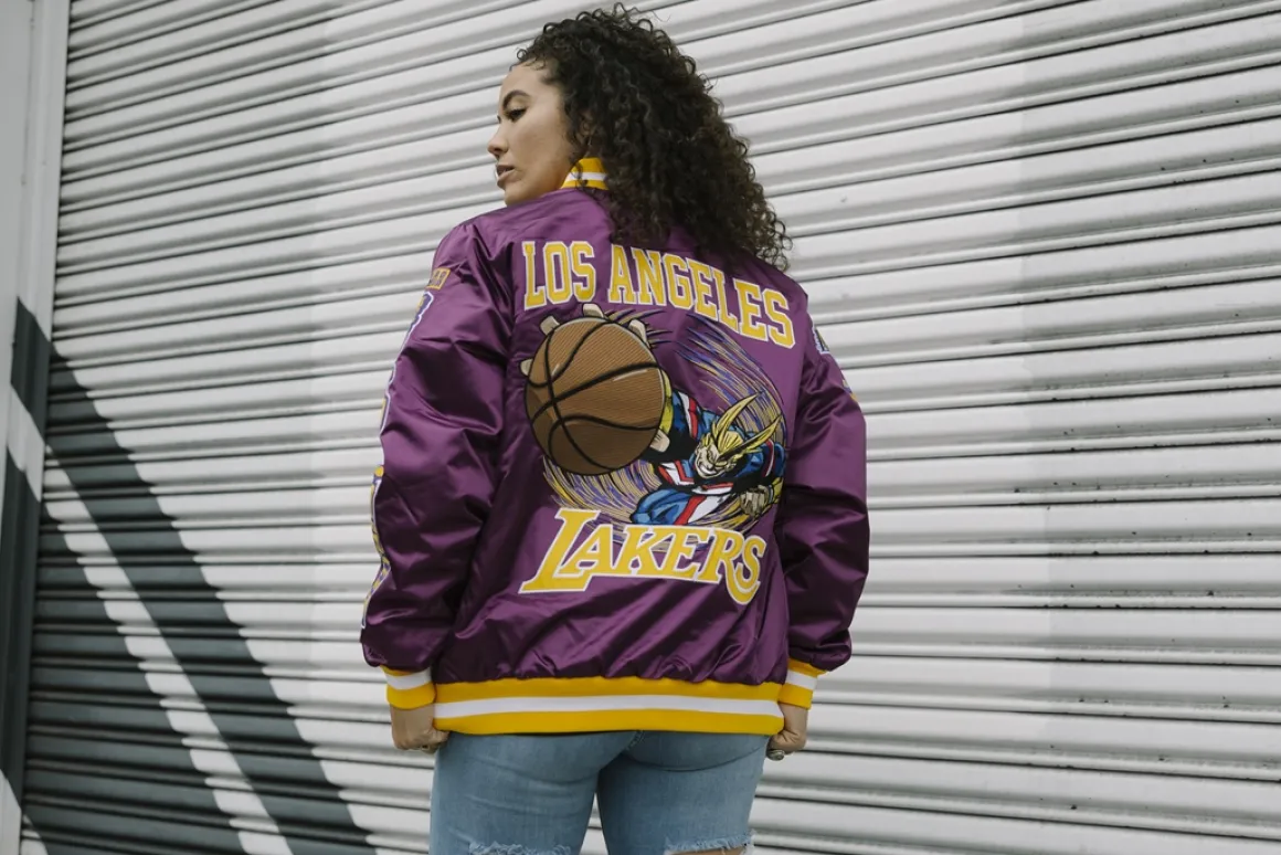My Hero Academia x Hyperfly x NBA - All Might Los Angeles Satin Jacket