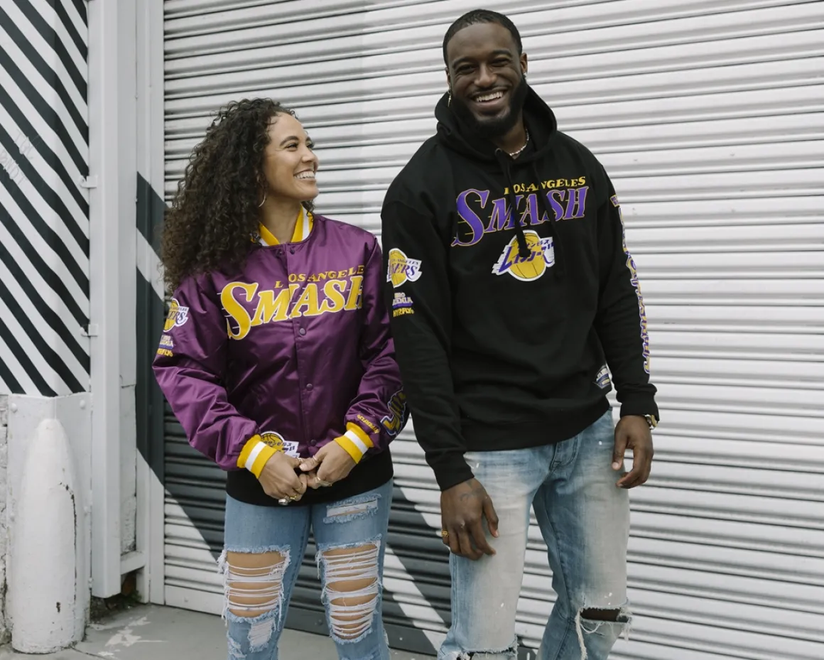 My Hero Academia x Hyperfly x NBA - All Might Los Angeles Satin Jacket