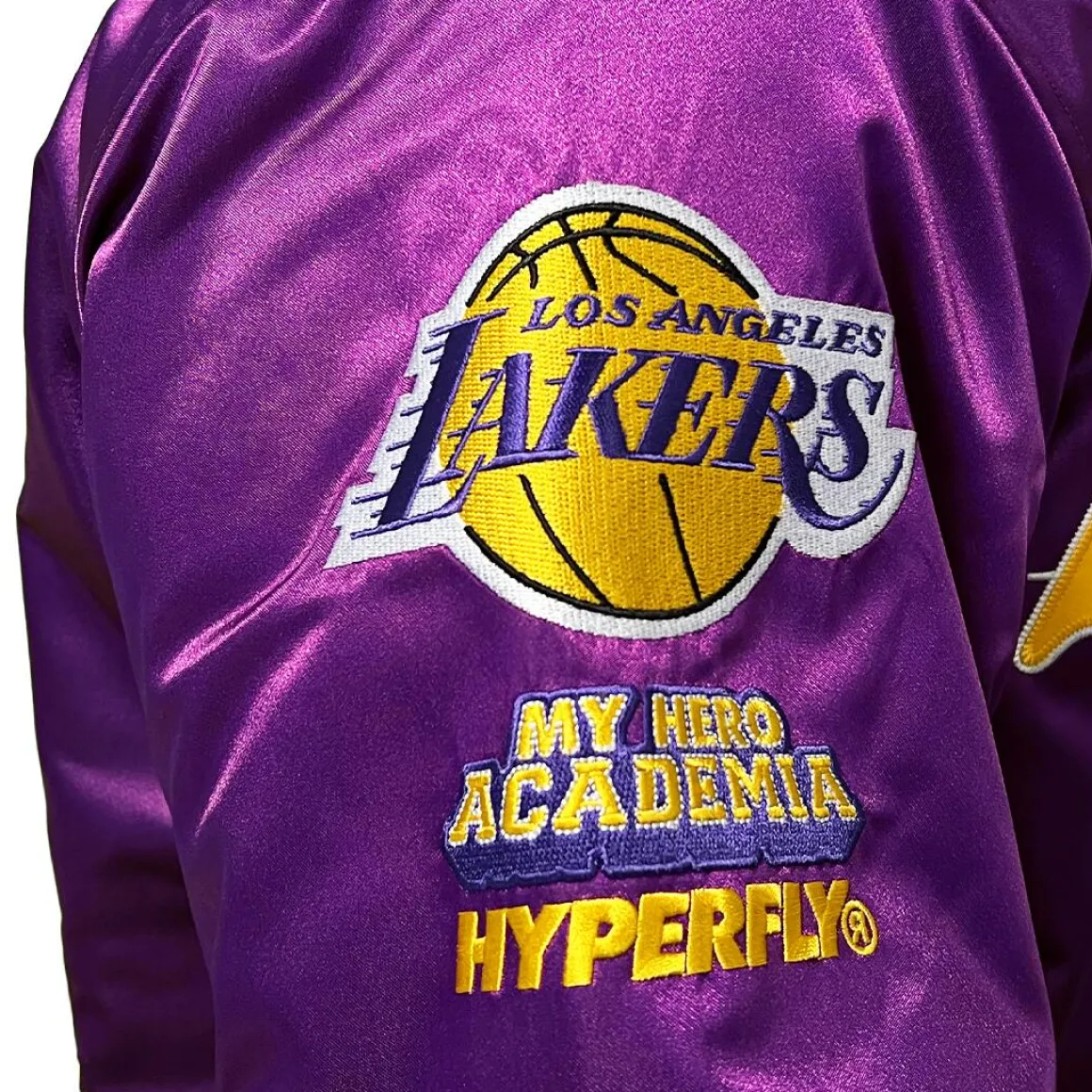 My Hero Academia x Hyperfly x NBA - All Might Los Angeles Satin Jacket
