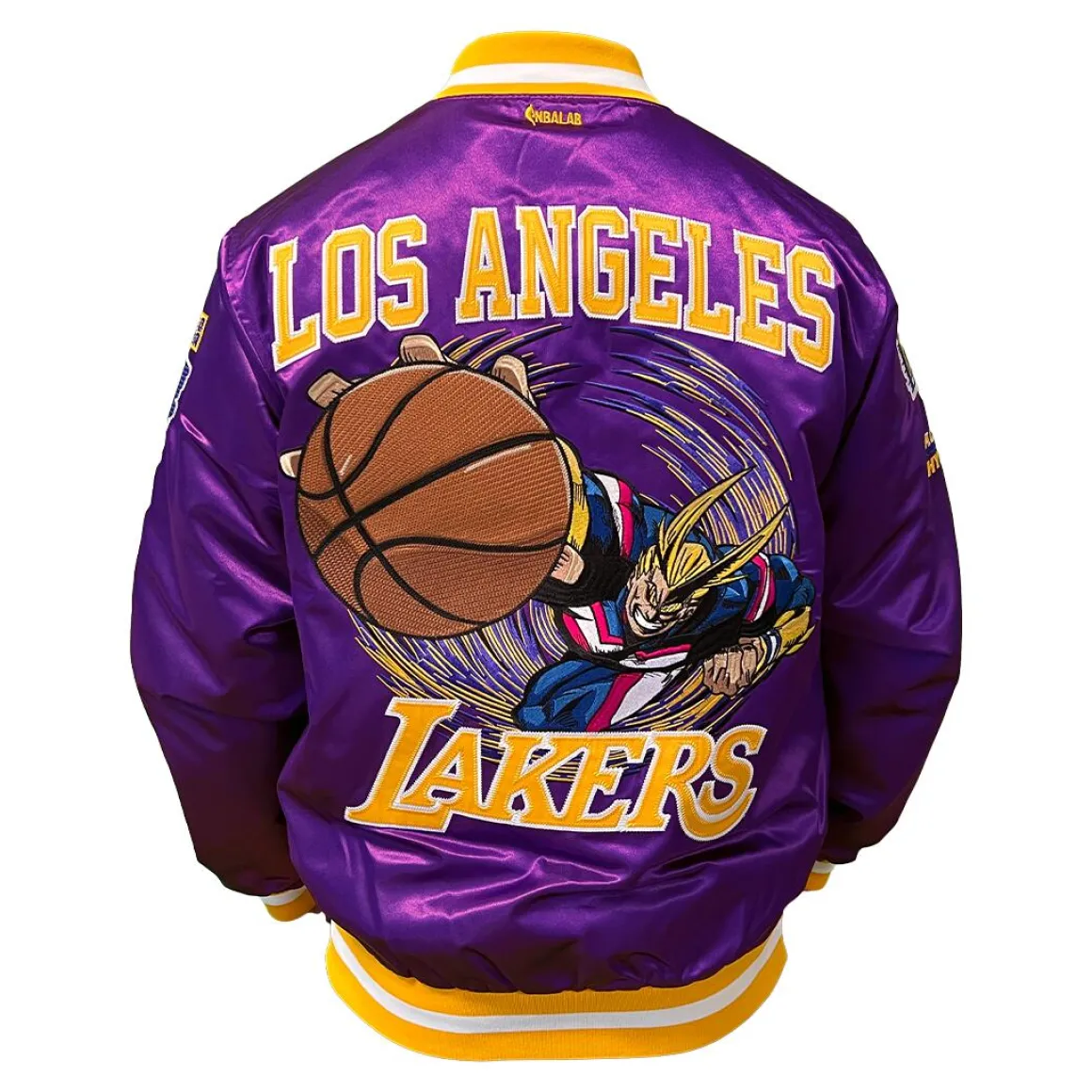 My Hero Academia x Hyperfly x NBA - All Might Los Angeles Satin Jacket