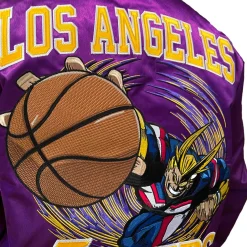 My Hero Academia x Hyperfly x NBA - All Might Los Angeles Satin Jacket