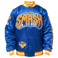 My Hero Academia x Hyperfly x NBA - All Might New York Knicks Satin Jacket