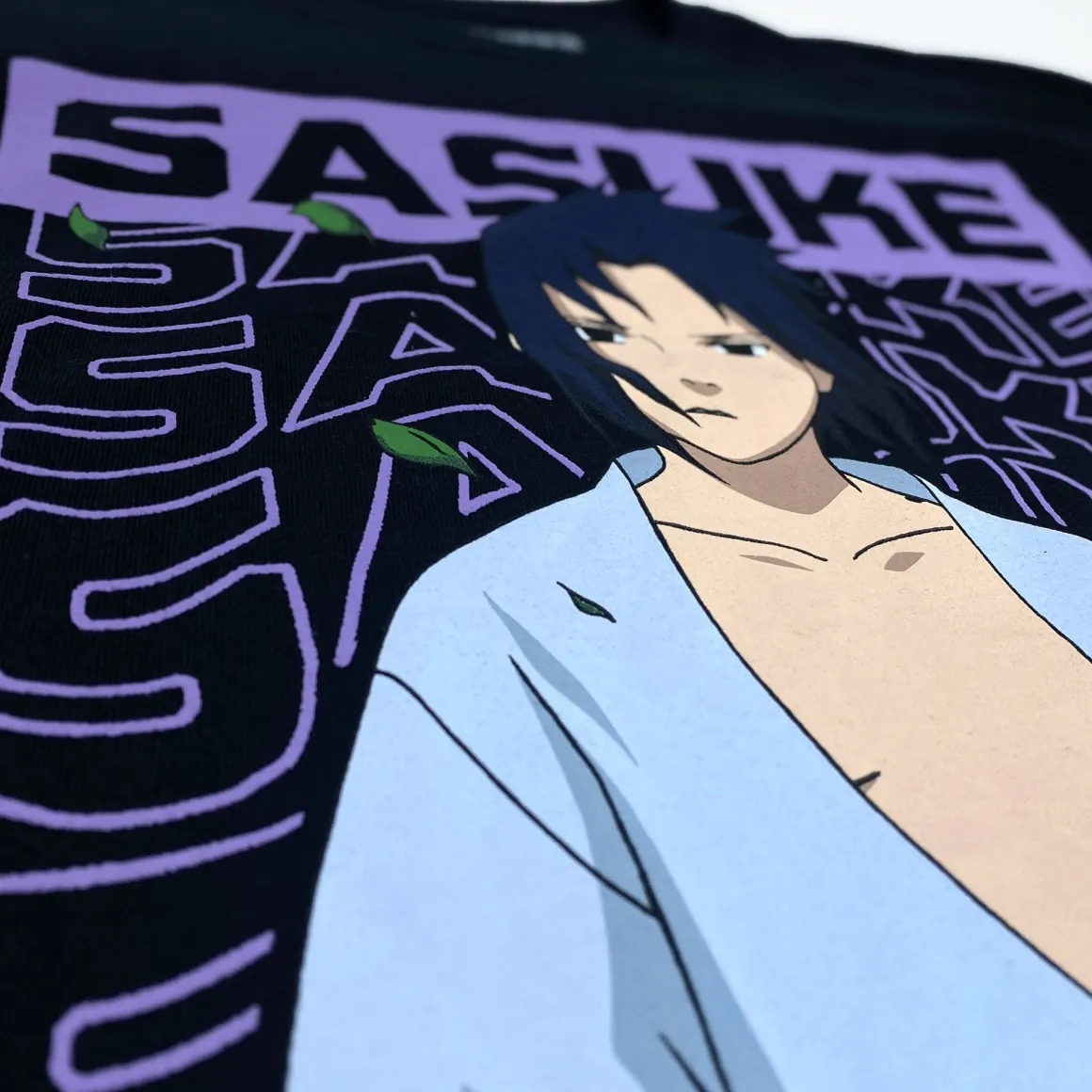 Naruto Shippuden - Sasuke Wavy Kanji Long Sleeve Shirt - Crunchyroll Exclusive