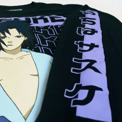 Naruto Shippuden - Sasuke Wavy Kanji Long Sleeve Shirt - Crunchyroll Exclusive