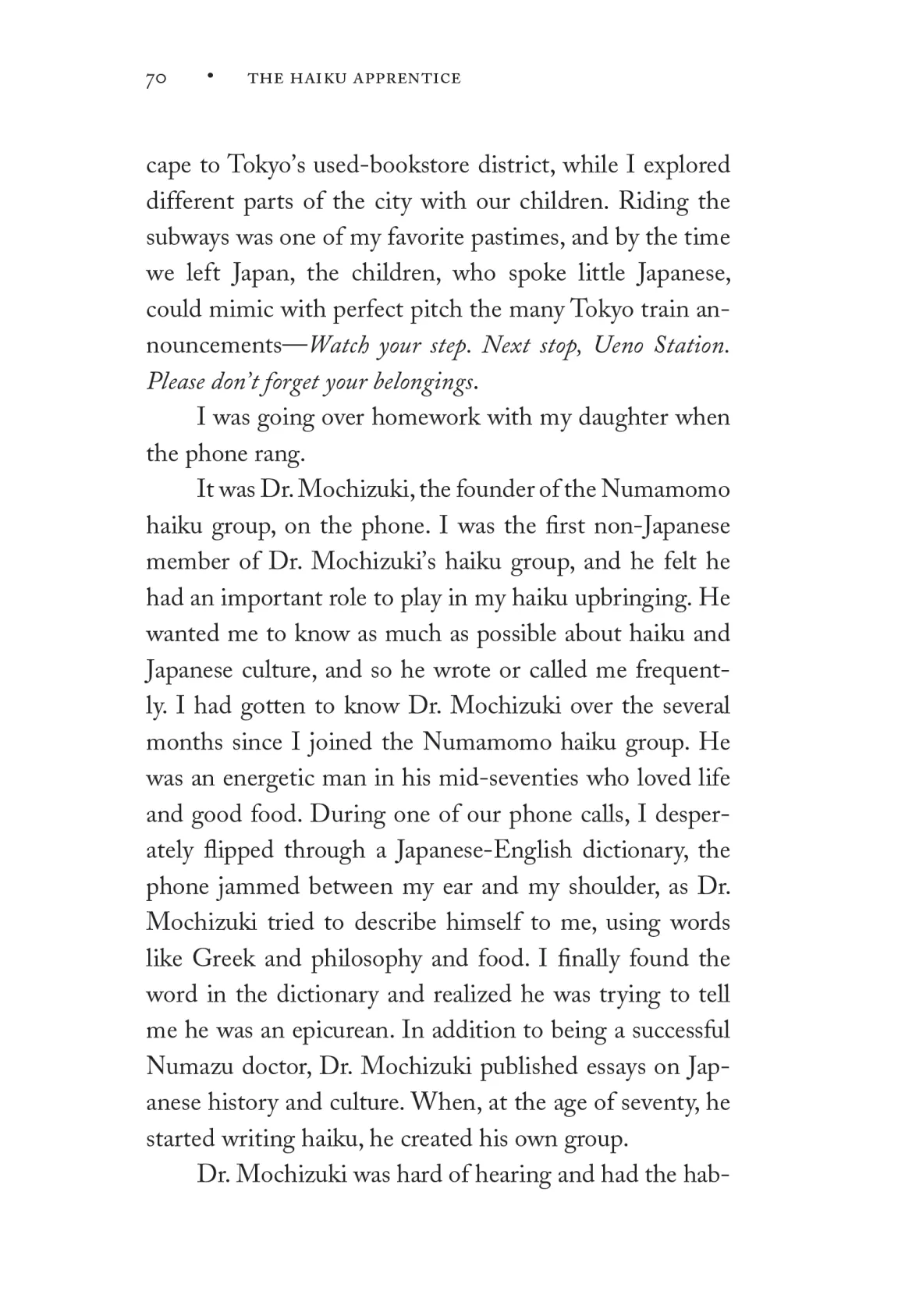 The Haiku Apprentice: Memoirs of Writing Poetry in Japan