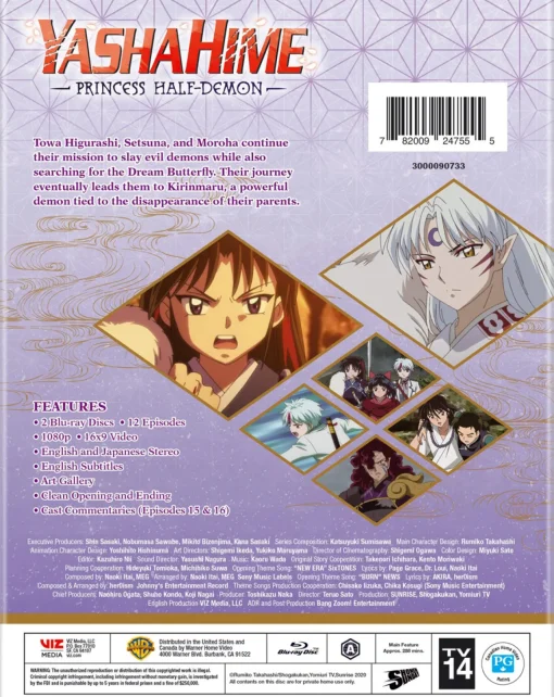 Yashahime Princess Half-Demon Season 1 Part 2 Blu-ray